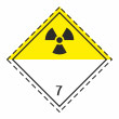 Знак перевозки опасных грузов «Класс 7. Радиоактивные материалы» (С/О пленка, 250х250 мм)